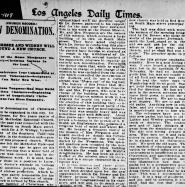 Los Periódicos Informan de los Primeros Servicios de la Iglesia Del Nazareno en 1895