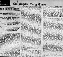 As Reportagens Sobre O Primeiro  Culto Da Igreja Do Nazareno Em 1895